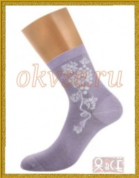 GRIFF D265 - Плотные женские носки с рисуноком &quot;виноград&quot;, из хлопка с эластаном